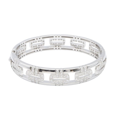 ブルガリ BVLGARI ダイヤ パレンテシ ブレスレット ブレスレット アクセサリー K18WG(ホワイトゴールド) ダイヤモンド レディース シルバー系 / クリア系 【中古】