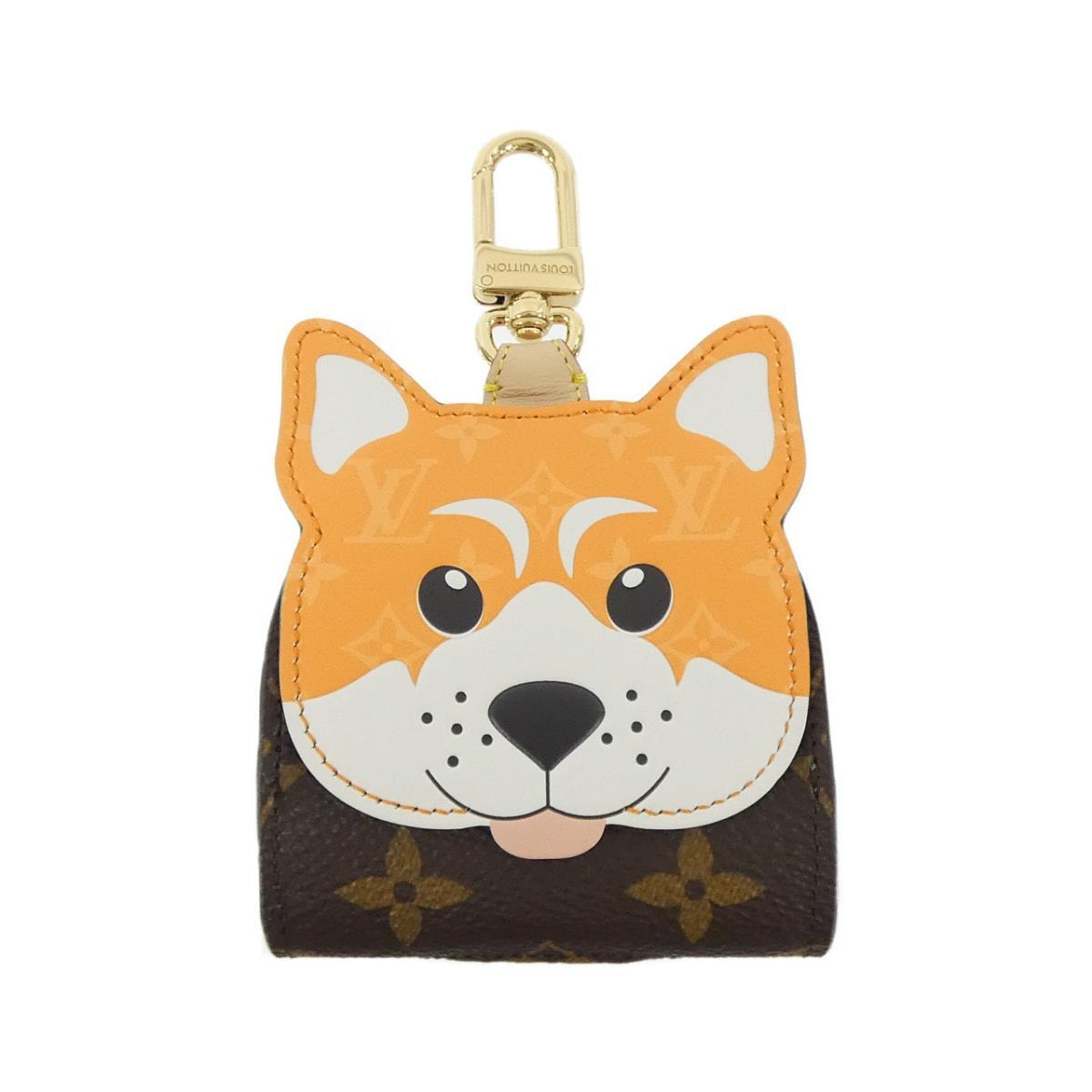 【未使用品】ルイヴィトン モノグラム(LV Vers) ドッグ バッグホルダー シバ GI1437 キーリング