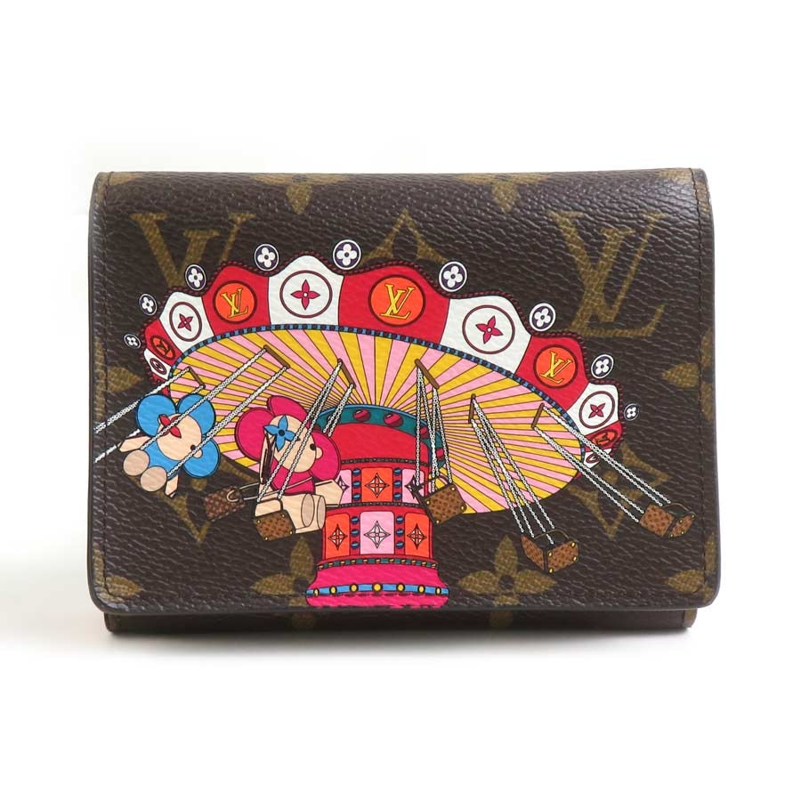 ルイ ヴィトン LOUIS VUITTON 三つ折り財布 モノグラム ヴィヴィエンヌ ポルトフォイユ ヴィクトリーヌ モノグラムキャンバス ブラウン/マルチカラー ゴールド レディース M69754【中古】 e61158g