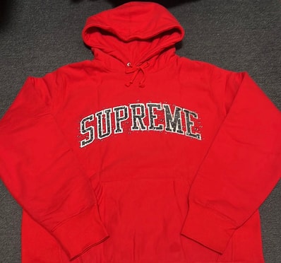 Supreme Water Arc Hooded Sweatshirt "Red"