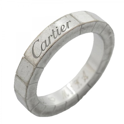【6jfb0869】カルティエ リング ラニエール K18WG ホワイトゴールド #44【中古】レディース