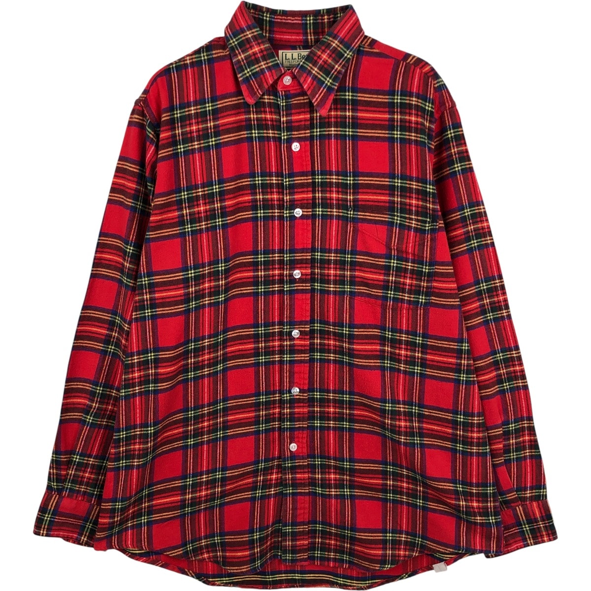 古着 80~90年代 エルエルビーン L.L.Bean 長袖 ライトネルチェックシャツ USA製 メンズM相当 ヴィンテージ/eaa614018