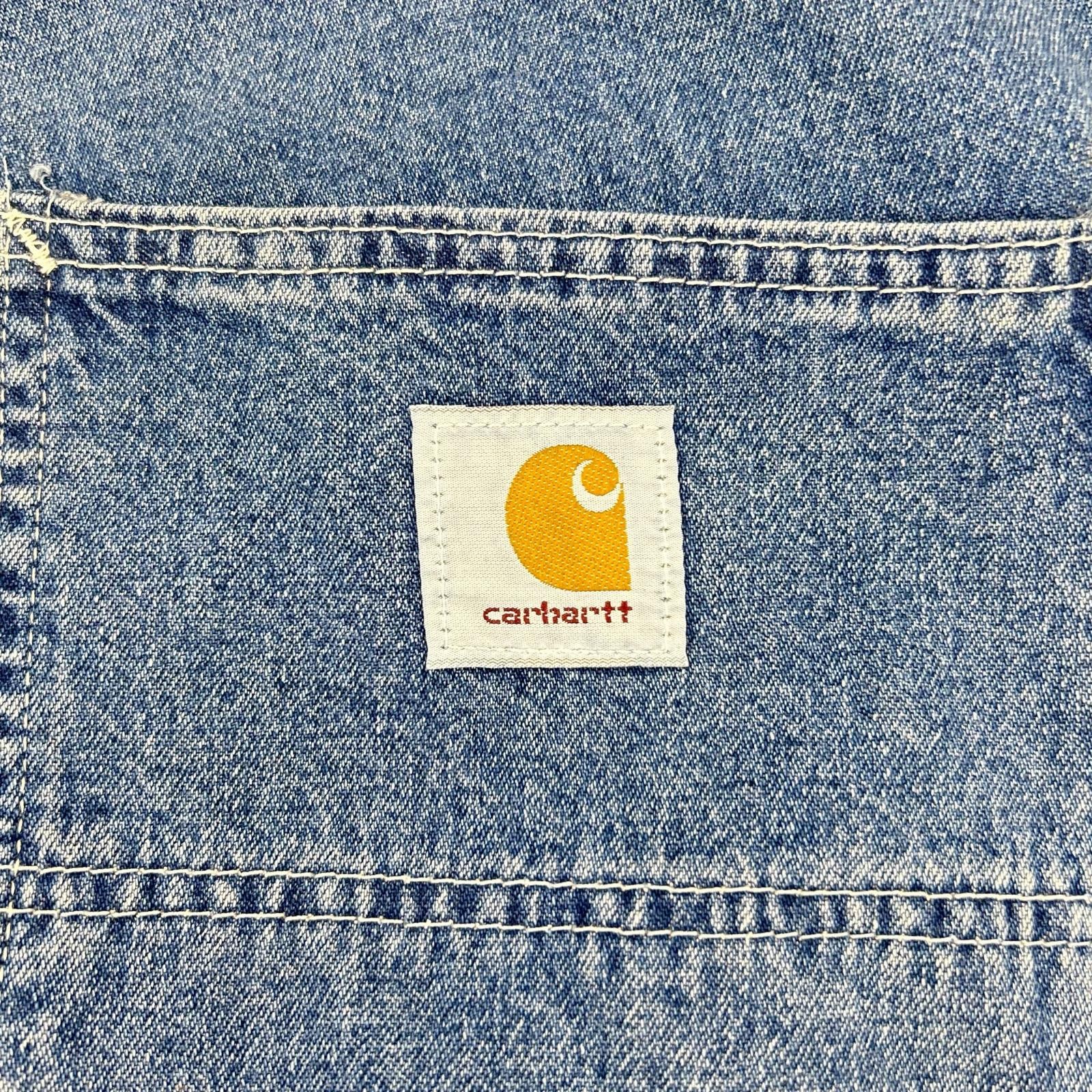carhartt カーハート USA製　90s　ブルー ワイド デニムパンツ 33×34 B (目立った傷や汚れなし)】カーハート USA製 90s ブルー ワイド