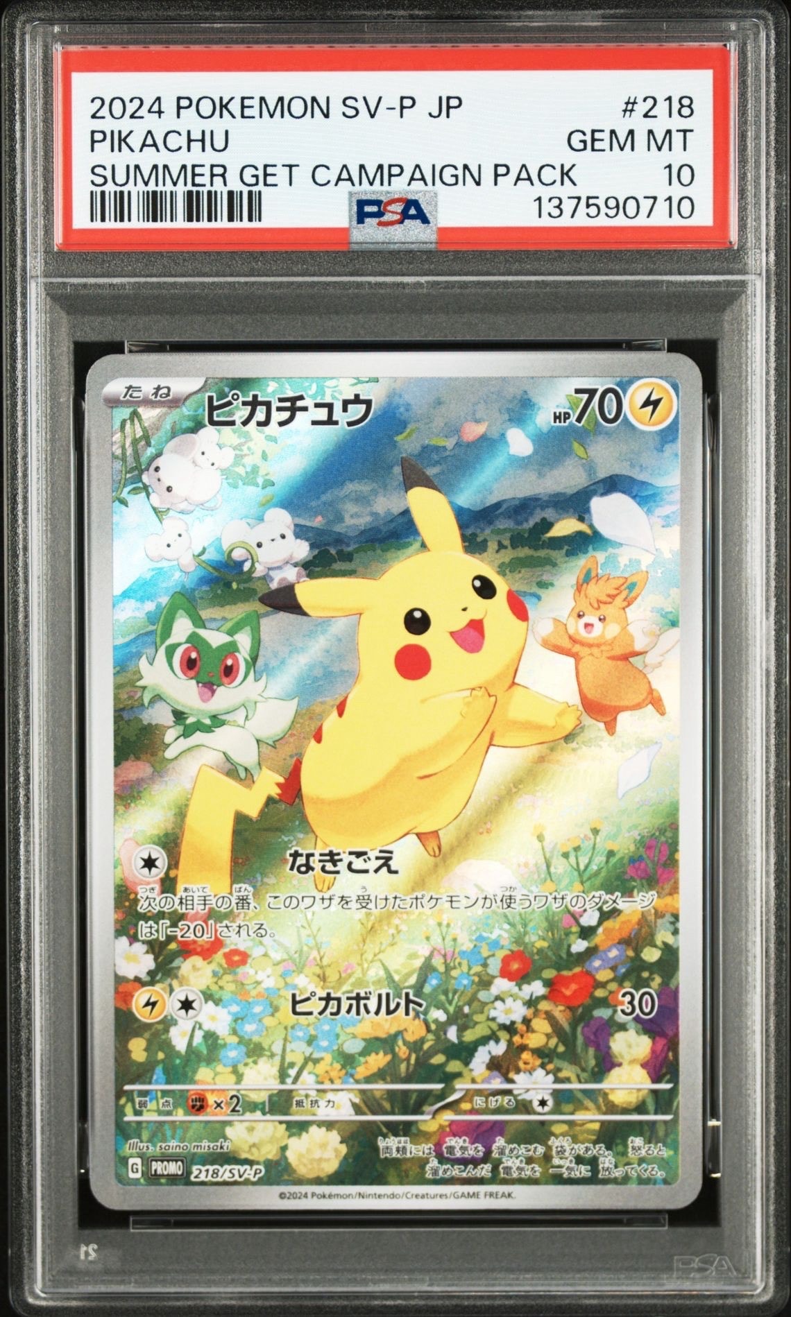 ピカチュウ P [SV-P 218](プロモカードパック「ポケカの夏がキタ!プロモカードGetキャンペーン!」)
