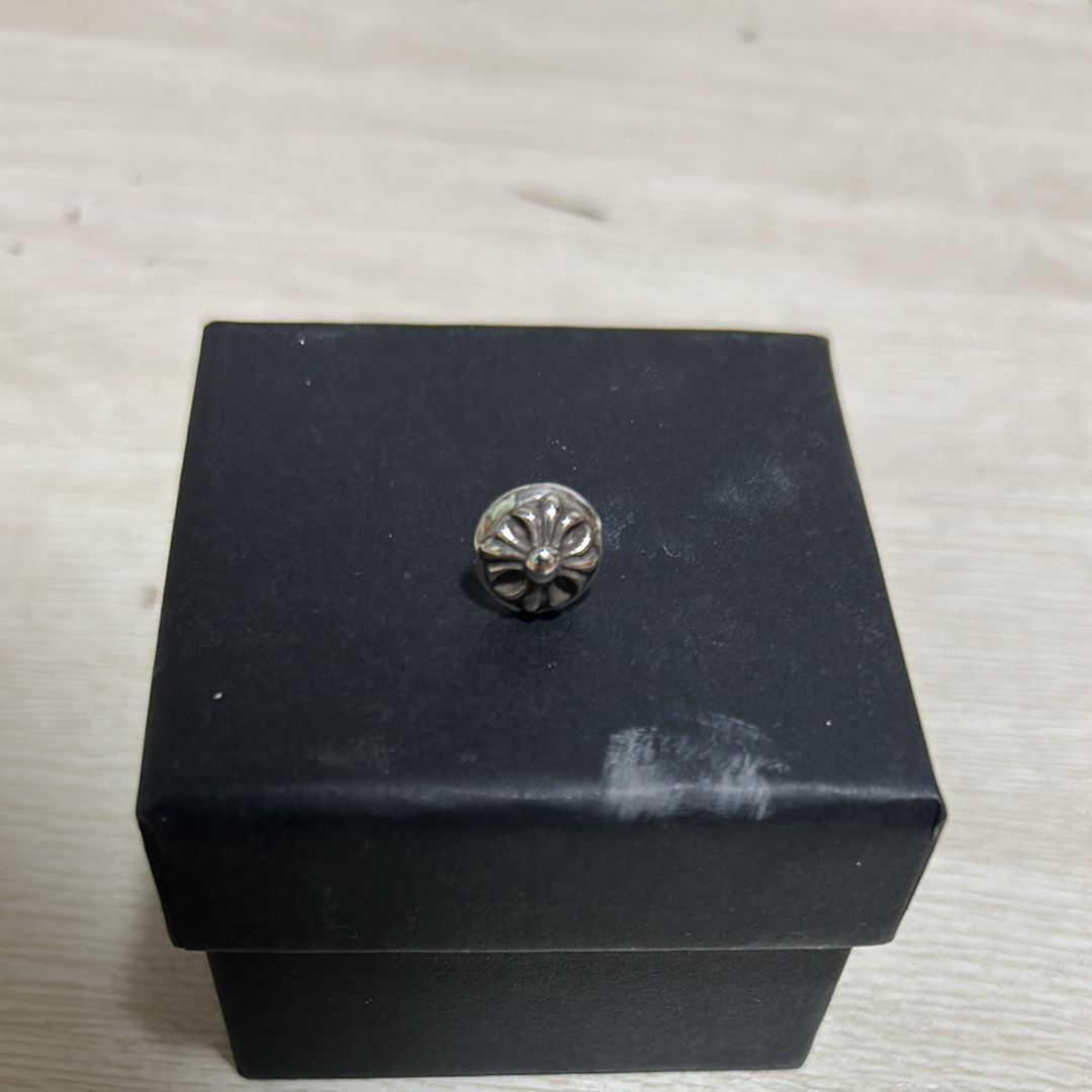 Chrome Hearts Cross Ball Stud Earrings "Silver"