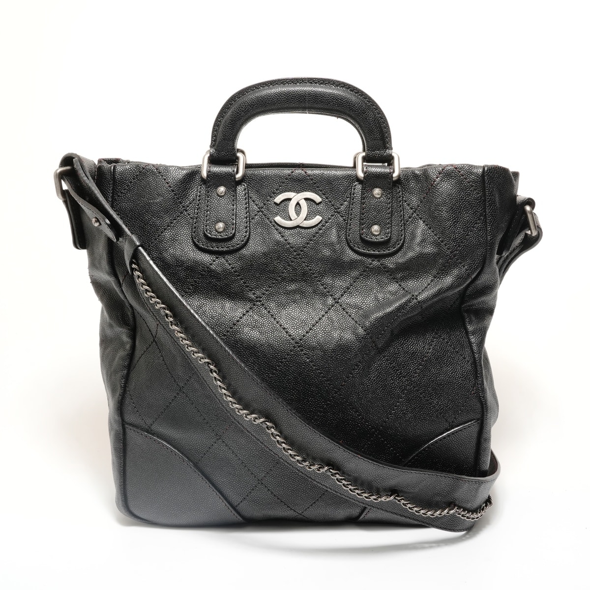 シャネル CHANEL 10番台 アウトドアライン ボーリングバッグ ハンドバッグ【中古】