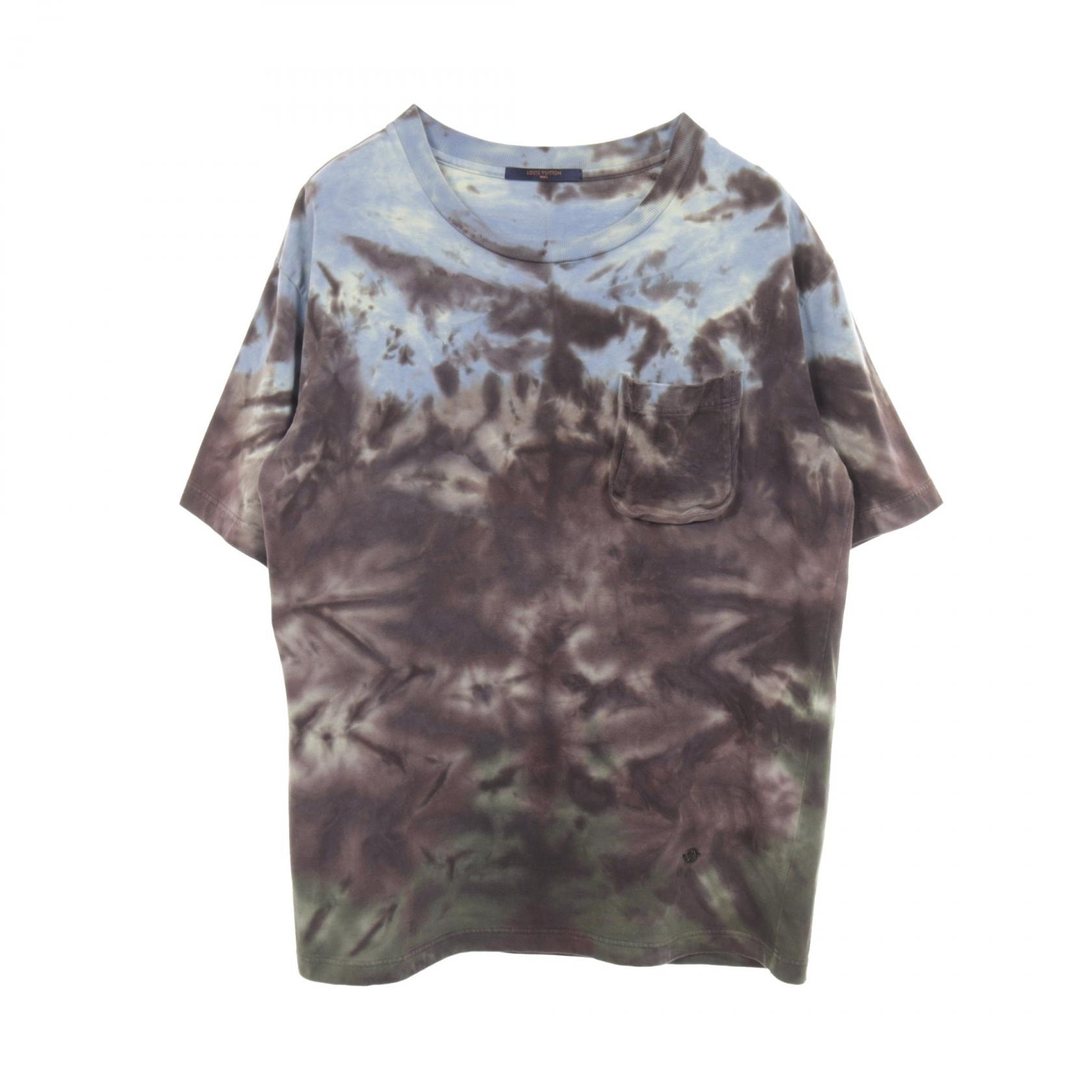 ルイ・ヴィトン LOUIS VUITTON タイダイ オーバーサイズ 半袖Tシャツ 衣料品 トップス コットン メンズ ブラウン系 / ブルー系 / マルチカラー RM192M NPL HHY21W 【中古】