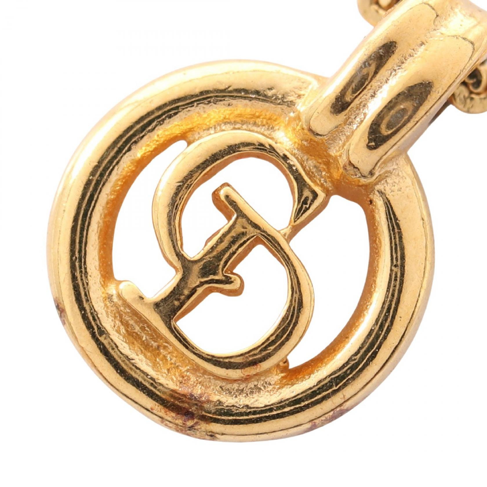 ディオール Dior CDロゴ ネックレス ジュエリー GP(ゴールドメッキ) レディース ゴールド系 【中古】