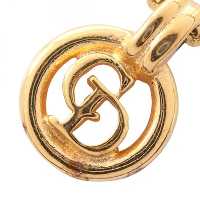 ディオール Dior CDロゴ ネックレス ジュエリー GP(ゴールドメッキ) レディース ゴールド系 【中古】