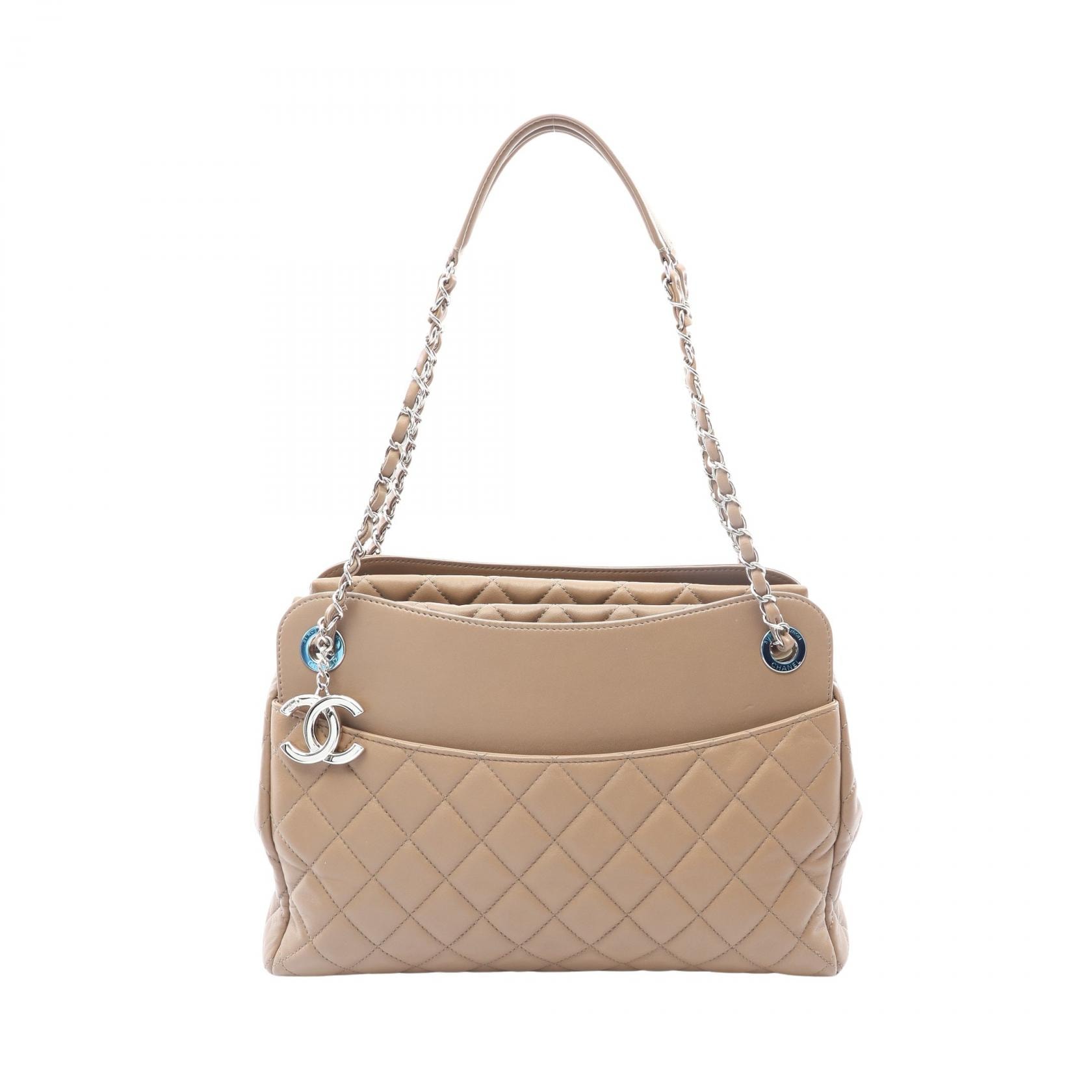 シャネル CHANEL マトラッセ トートバッグ バッグ ラムスキン(羊革) レディース ベージュ系 【中古】
