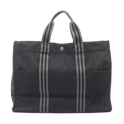 エルメス HERMES フールトゥGM トートバッグ バッグ キャンバス メンズ レディース ブラック系 / グレー系 100755M 【中古】