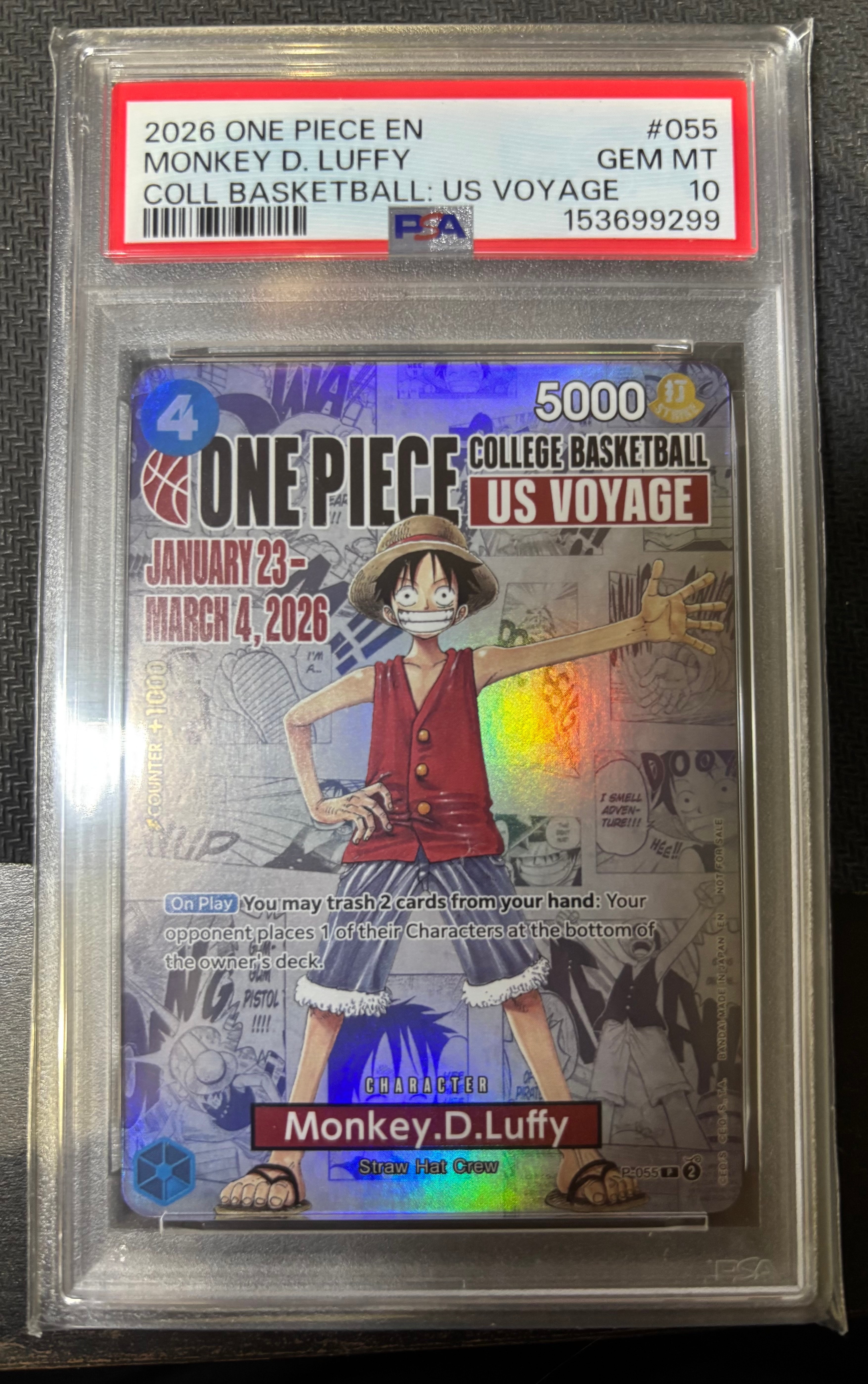 PSA10】モンキー・D・ルフィ：P (開封済) [P-055]【英語版