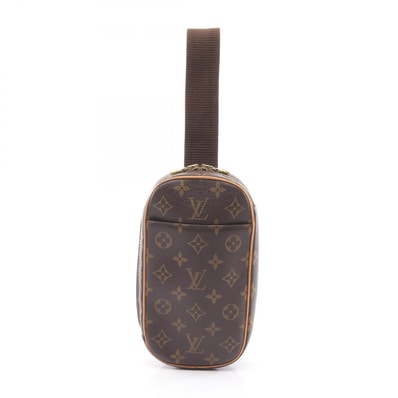 ルイ・ヴィトン LOUIS VUITTON ポシェットガンジュ ウエストバッグ ボディバッグ バッグ PVCコーティングキャンバス レザー モノグラム メンズ レディース ブラウン系 M51870 【中古】