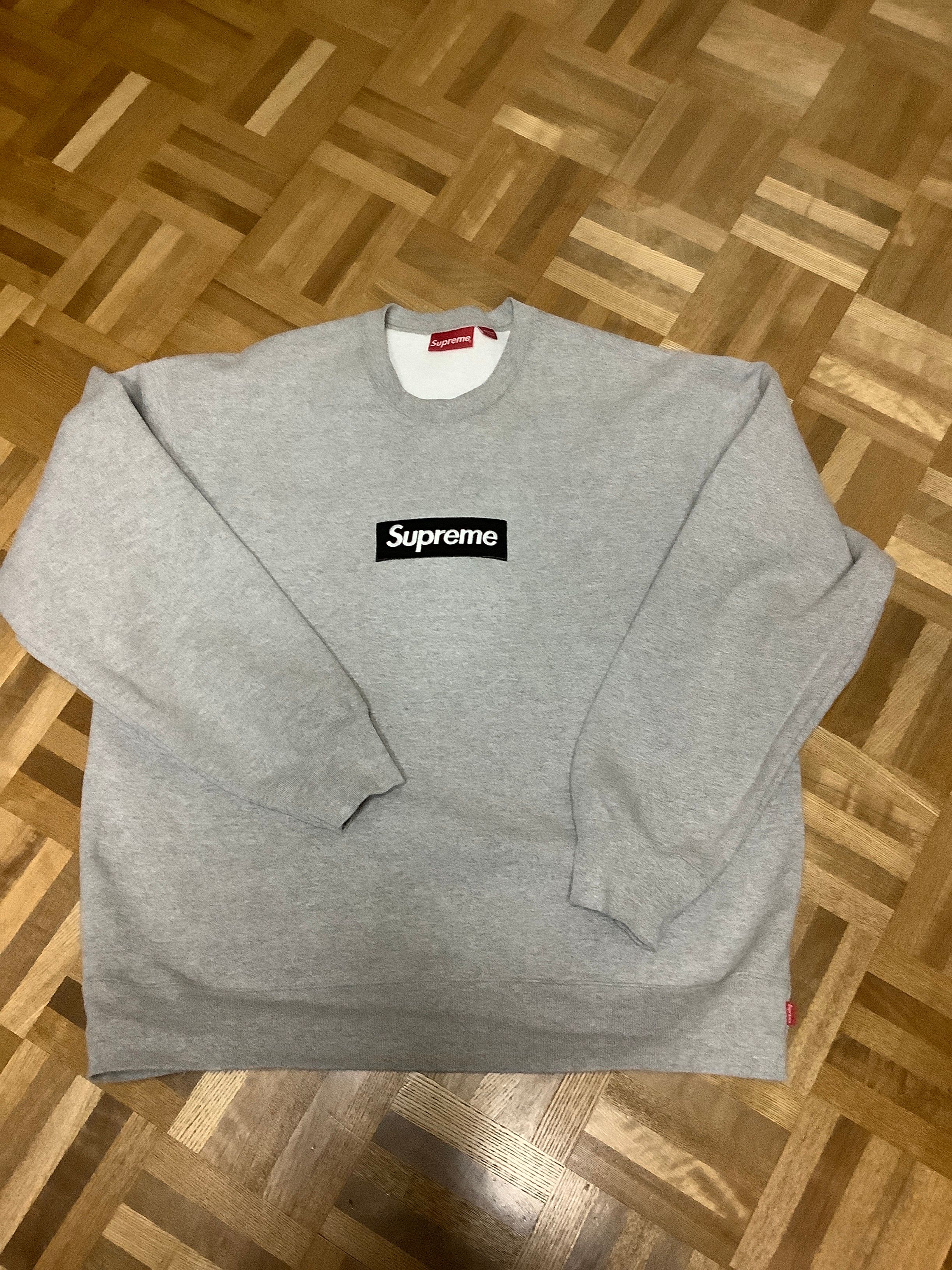 Supreme Box Logo Crewneck "Heather Grey" (22FW)