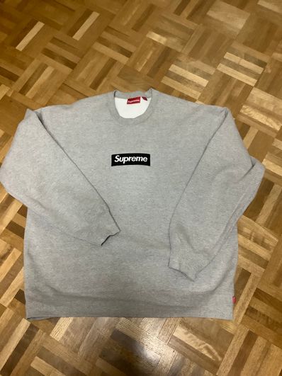Supreme Box Logo Crewneck "Heather Grey" (22FW)