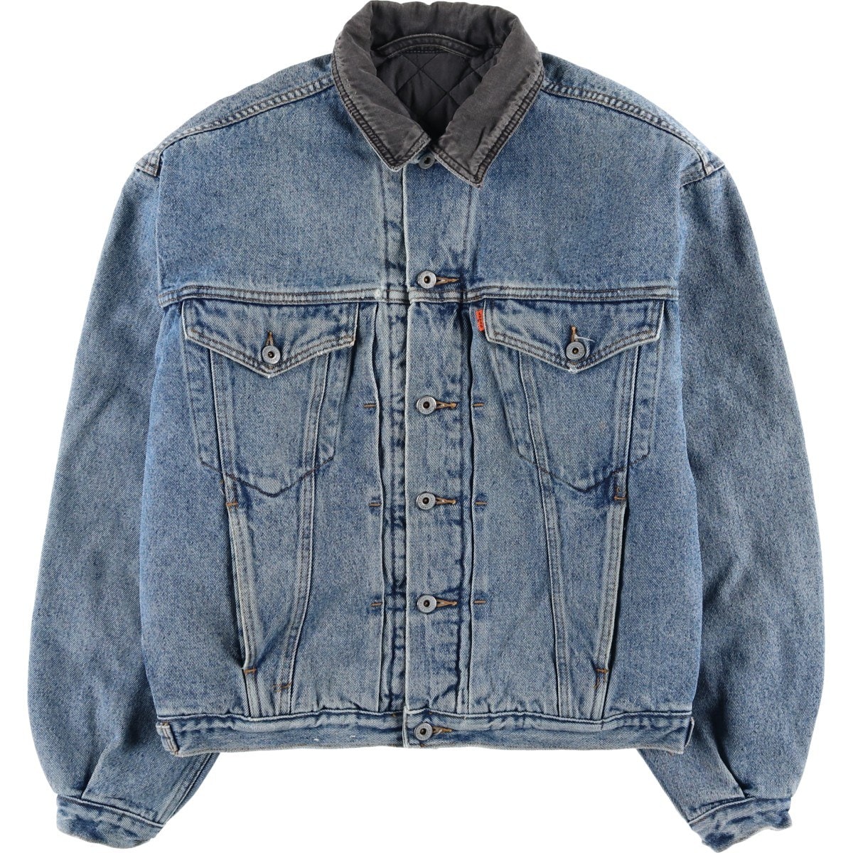 古着 80年代 リーバイス Levi's 70611-0220 オレンジタブ 中綿入り デニムジャケット Gジャン メンズM相当 ヴィンテージ/eaa619731