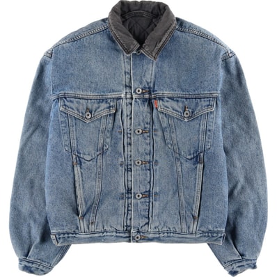 古着 80年代 リーバイス Levi's 70611-0220 オレンジタブ 中綿入り デニムジャケット Gジャン メンズM相当 ヴィンテージ/eaa619731