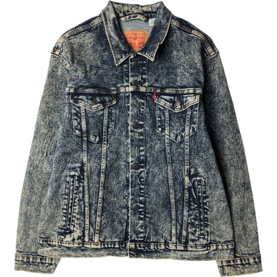 古着 リーバイス Levi's ケミカルウォッシュ デニムジャケット Gジャン メンズXXL相当/eaa654859