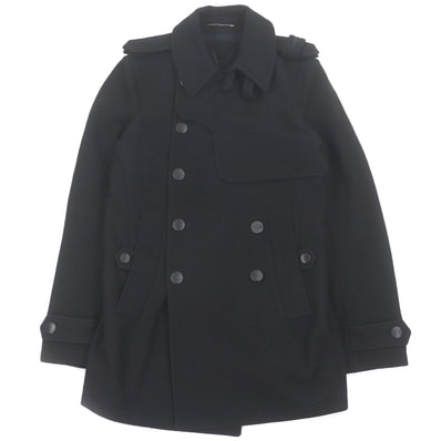 美品 イヴ・サンローラン コート ブラック メンズ 44 291830