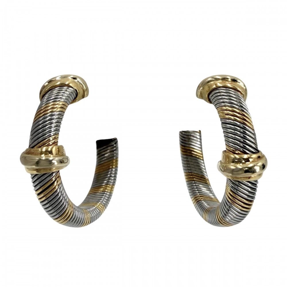 CARTIER カルティエ ピアス オールエア シエール ねじ アクセサリー ジュエリー Au750 18金YG K18イエローゴールド  ステンレススチール   レディース 約10.5g【中古品】