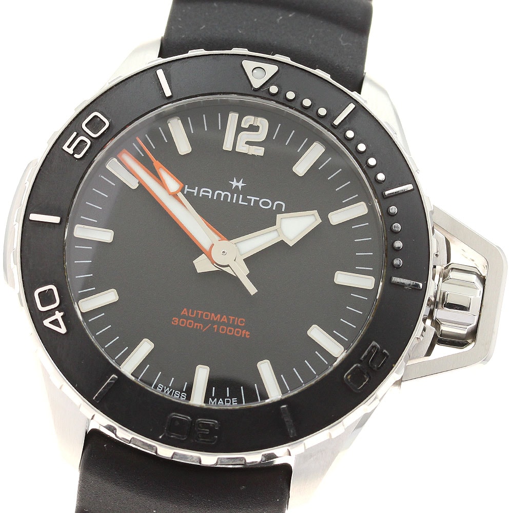 ☆良品 ハミルトン カーキネイビー オープンウォーター メンズ 【中古】