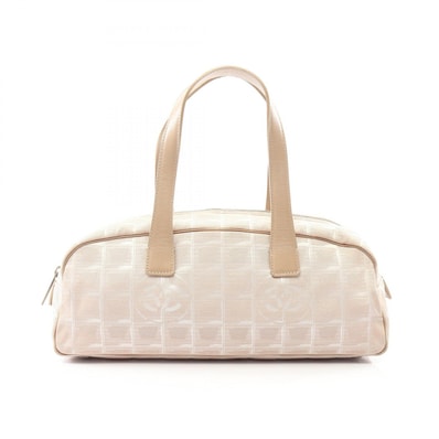 シャネル CHANEL ニュートラベルライン ハンドバッグ バッグ レザー ナイロンキャンバス レディース ベージュ系 A15828 【中古】