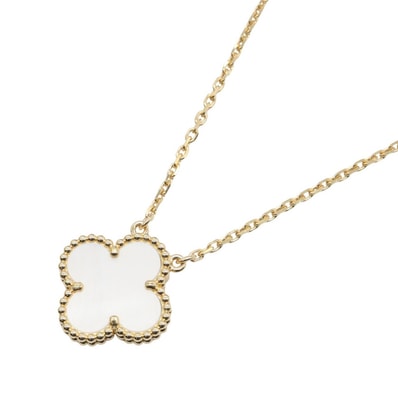 ヴァンクリーフ&アーペル Van Cleef & Arpels ヴィンテージアルハンブラ ネックレス マザオブパール ネックレス ジュエリー K18(イエローゴールド) マザーオブパール レディース ゴールド系 / ホワイト系