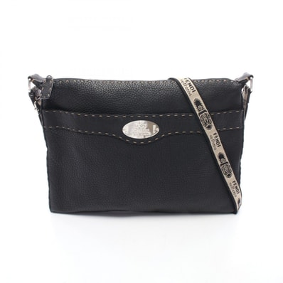 フェンディ FENDI セレリア ショルダーバッグ バッグ レザー レディース ブラック系 8BT093 【中古】