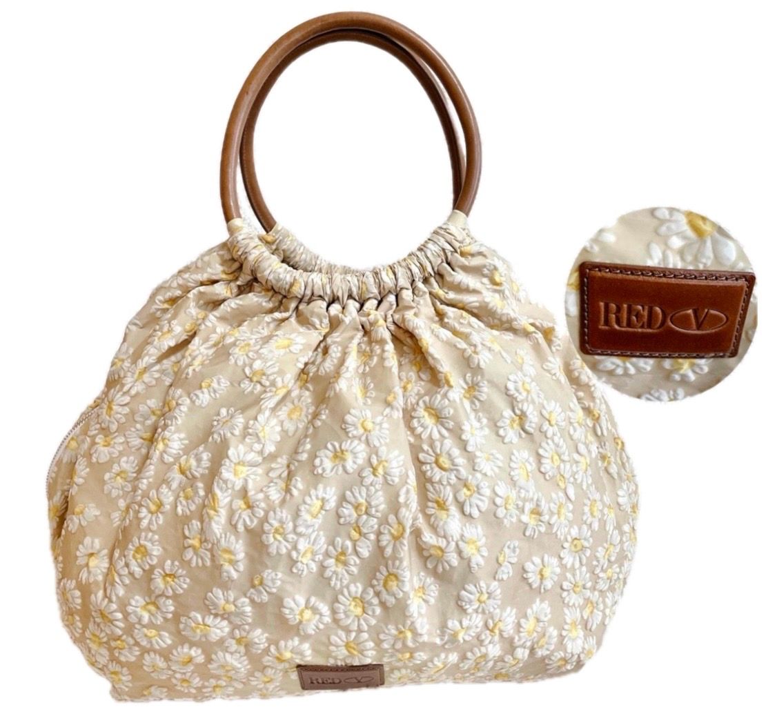 美品 RED VALENTINO ヴァレンティノ 花柄 バルーン トートバッグ
