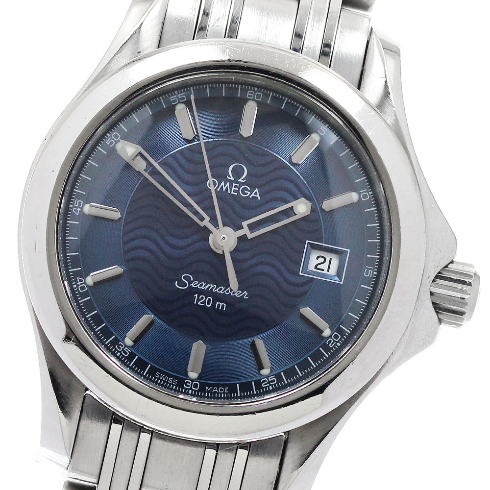 ★保 オメガ シーマスター120 デイト 2571.81 レディース 【中古】