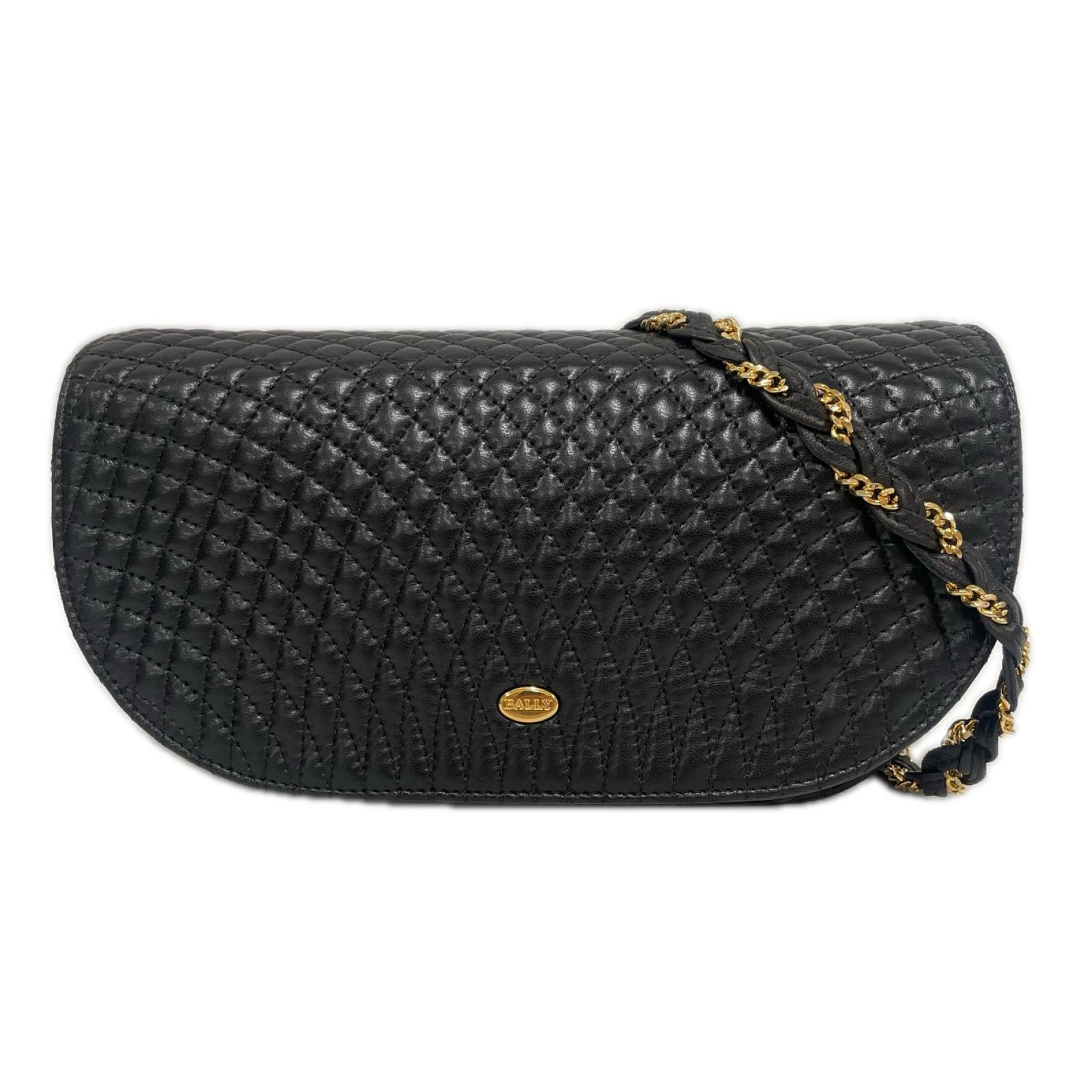 BALLY バリ レディース ショルダーバッグ キルティング チェーンショルダー ブラック