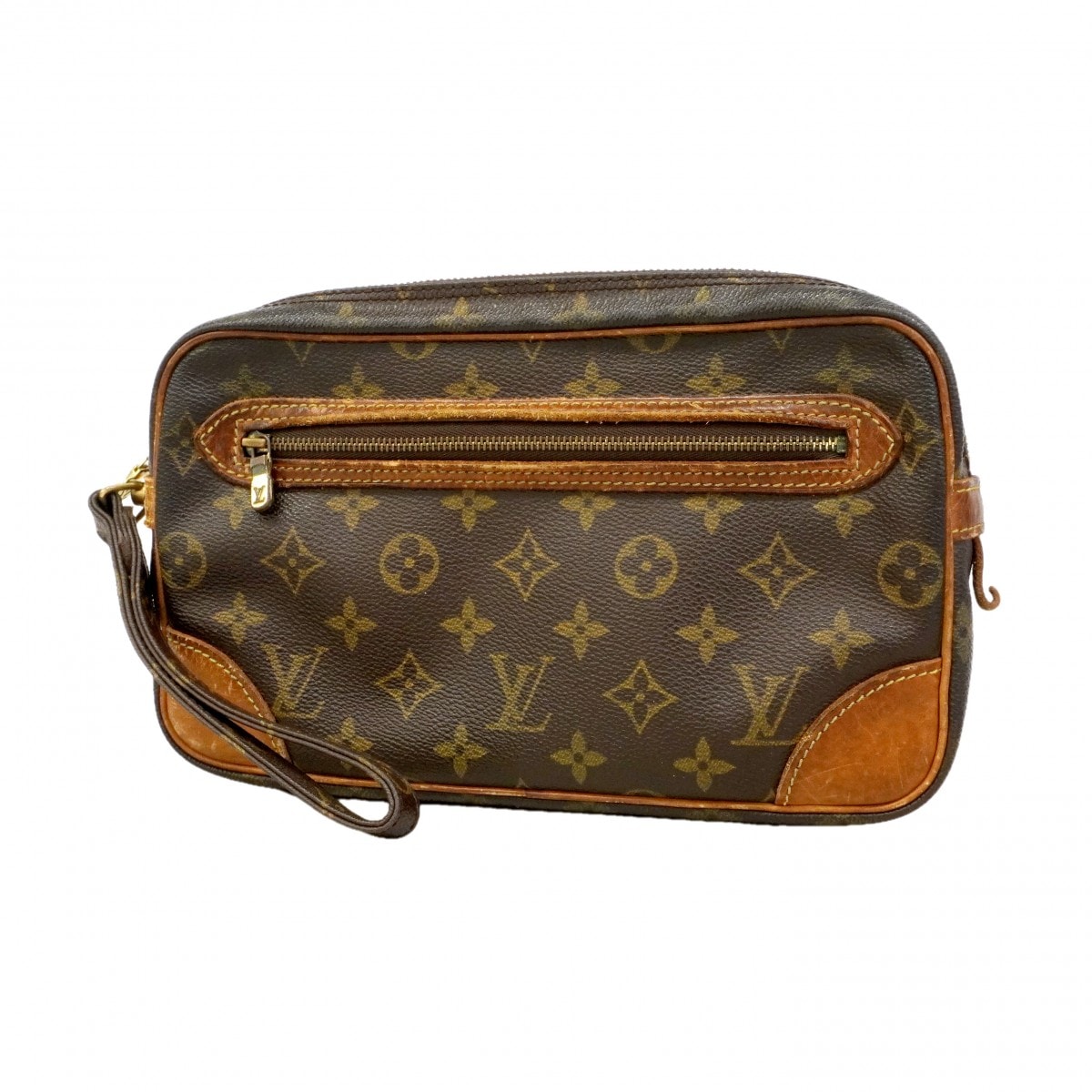 【6db0867】ルイヴィトン クラッチバッグ モノグラム マルリードラゴンヌGM M51825 ブラウン【中古】メンズ