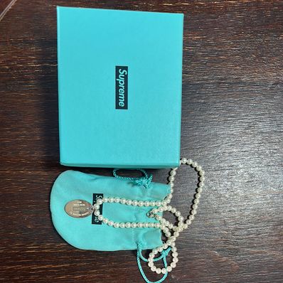 Supreme / Tiffany & Co. Return to Tiffany Oval Tag Pearl Necklace "Pearl"