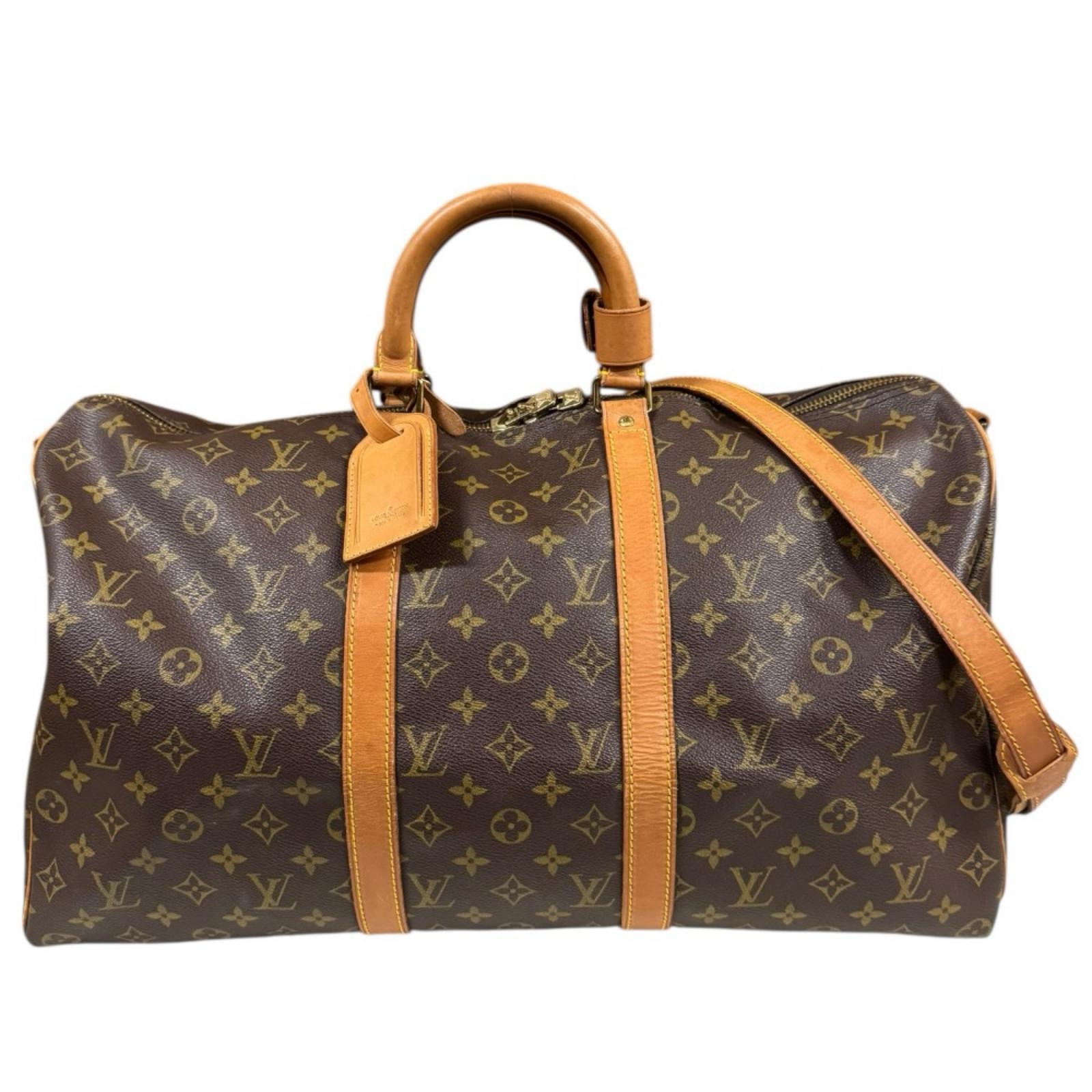 ルイヴィトン キーポル50バンドリエール モノグラム ショルダーバッグ モノグラムキャンバス M41416 ブラウン ユニセックス LOUIS VUITTON 中古