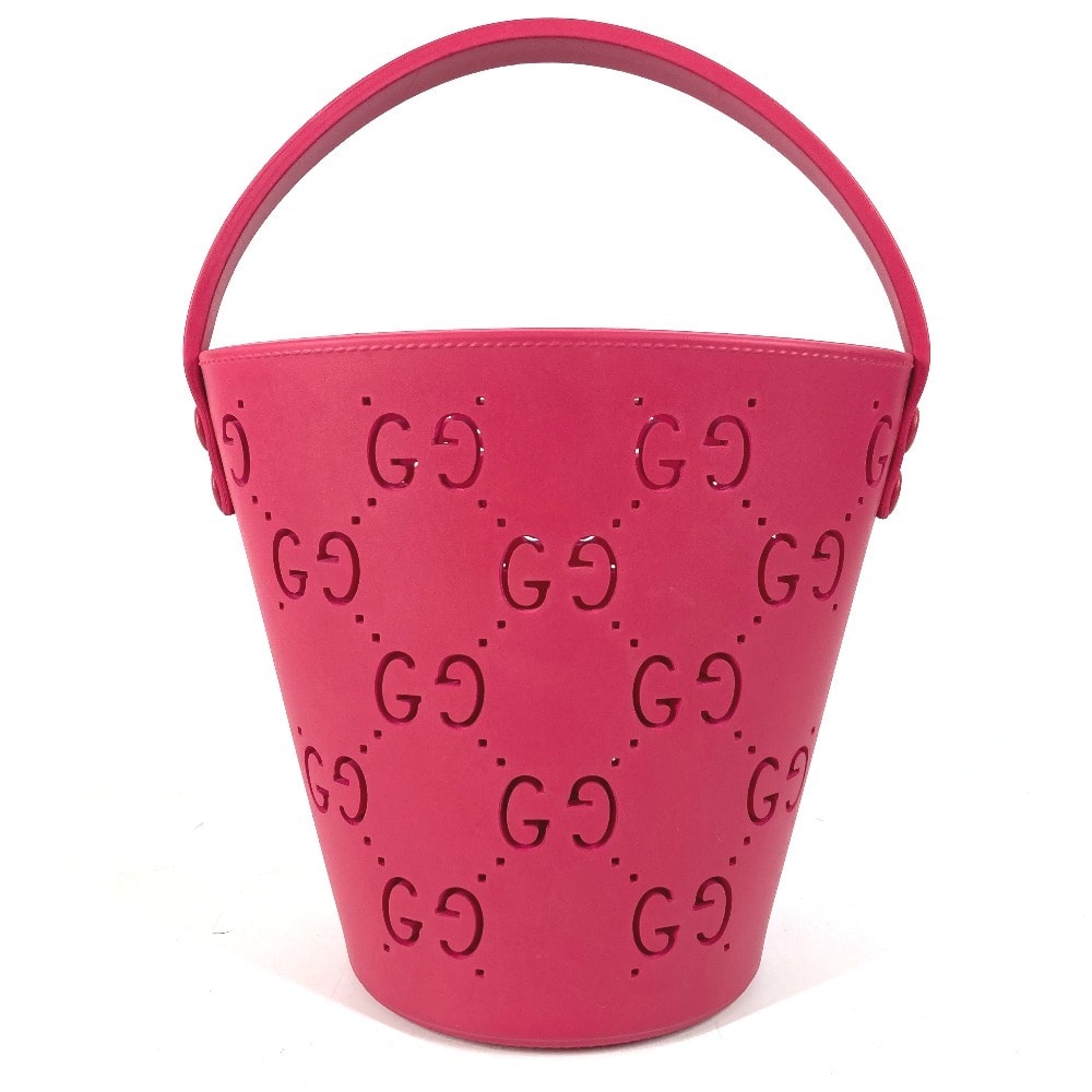 グッチ GUCCI GG ロゴ バケットバッグ 723051 チルドレンズ ミニボストンバッグ カバン ハンドバッグ ラバー ピンク