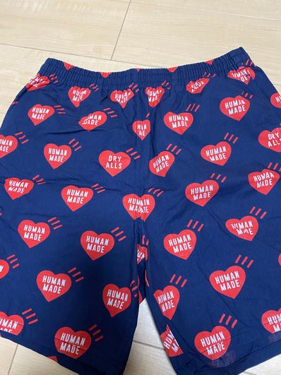 HUMAN MADE HEART ALOHA SHORTS "Navy"