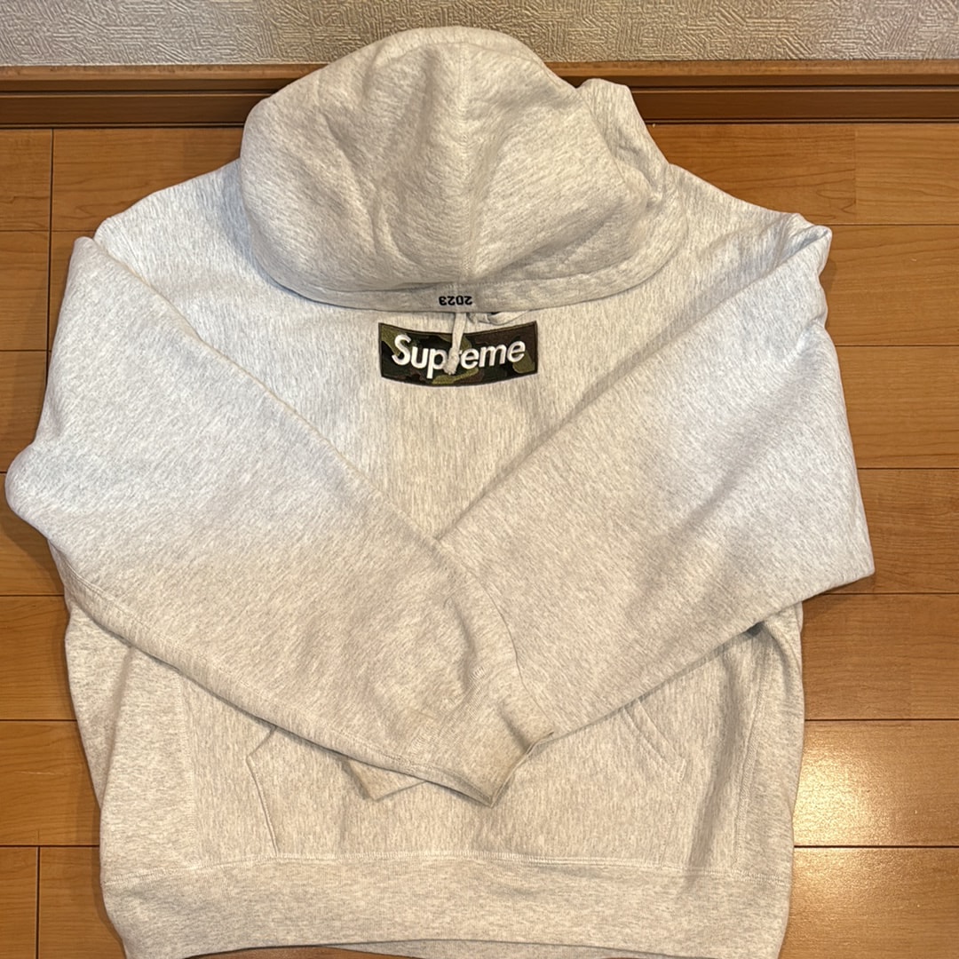 Supreme Box Logo Hooded Sweatshirt "Ash Grey" (23FW)