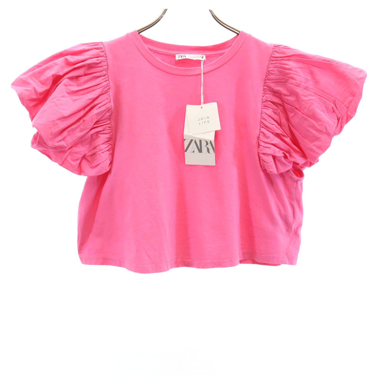 ZARA ノースリーブ バルーンスリーブ カットソー