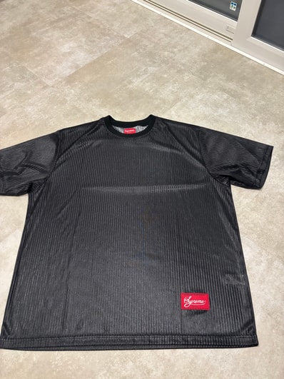 Supreme Gradient Mesh Stripe Jersey "Black"