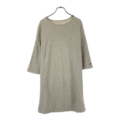 Champion 7分袖 スウェット 膝丈ワンピース