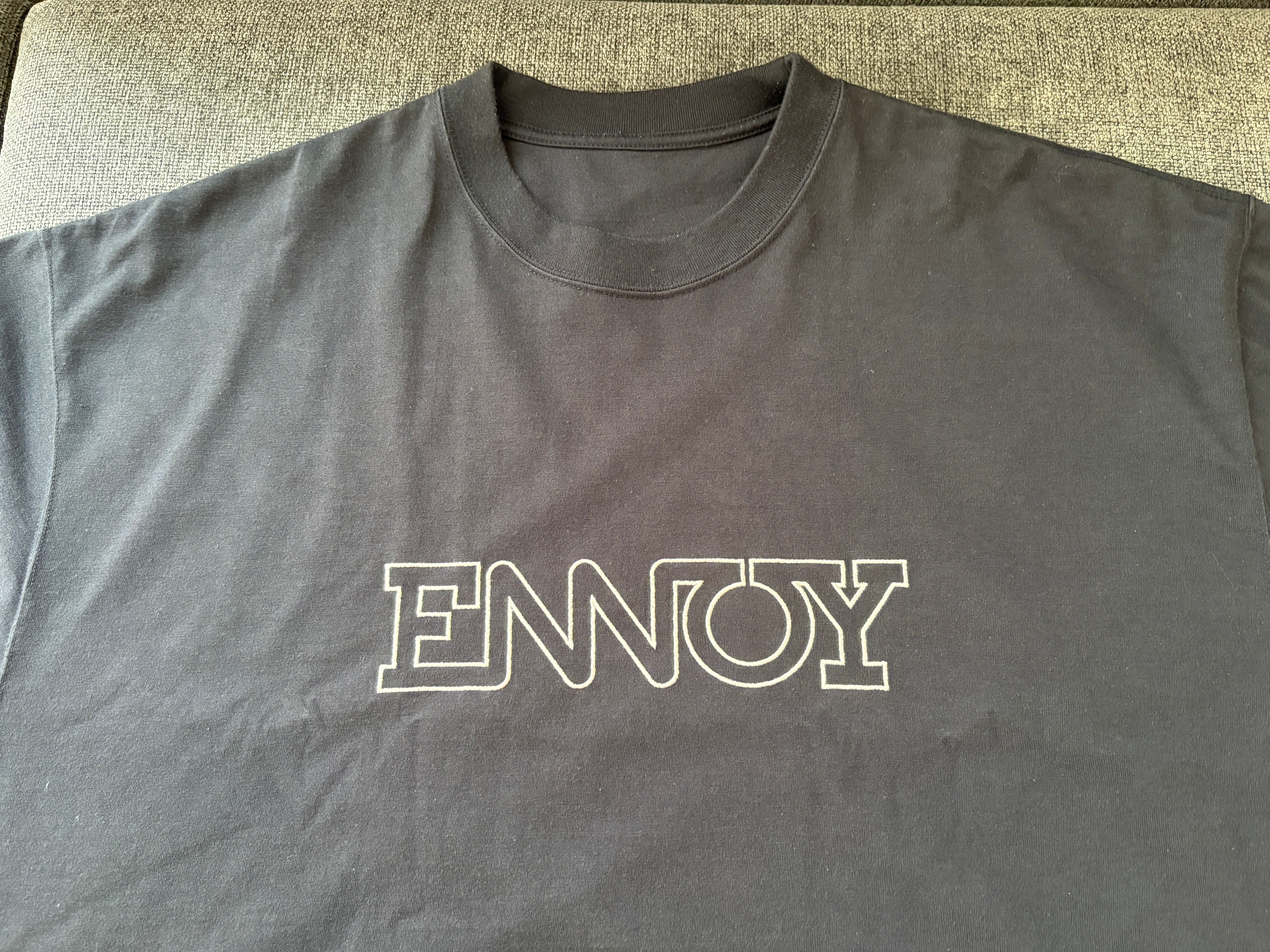 ENNOY Electric Logo EMB T-Shirt "Navy/White"