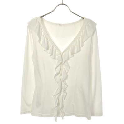 Y's bis ワイズビス 日本製 長袖 フリル カットソー ホワイト