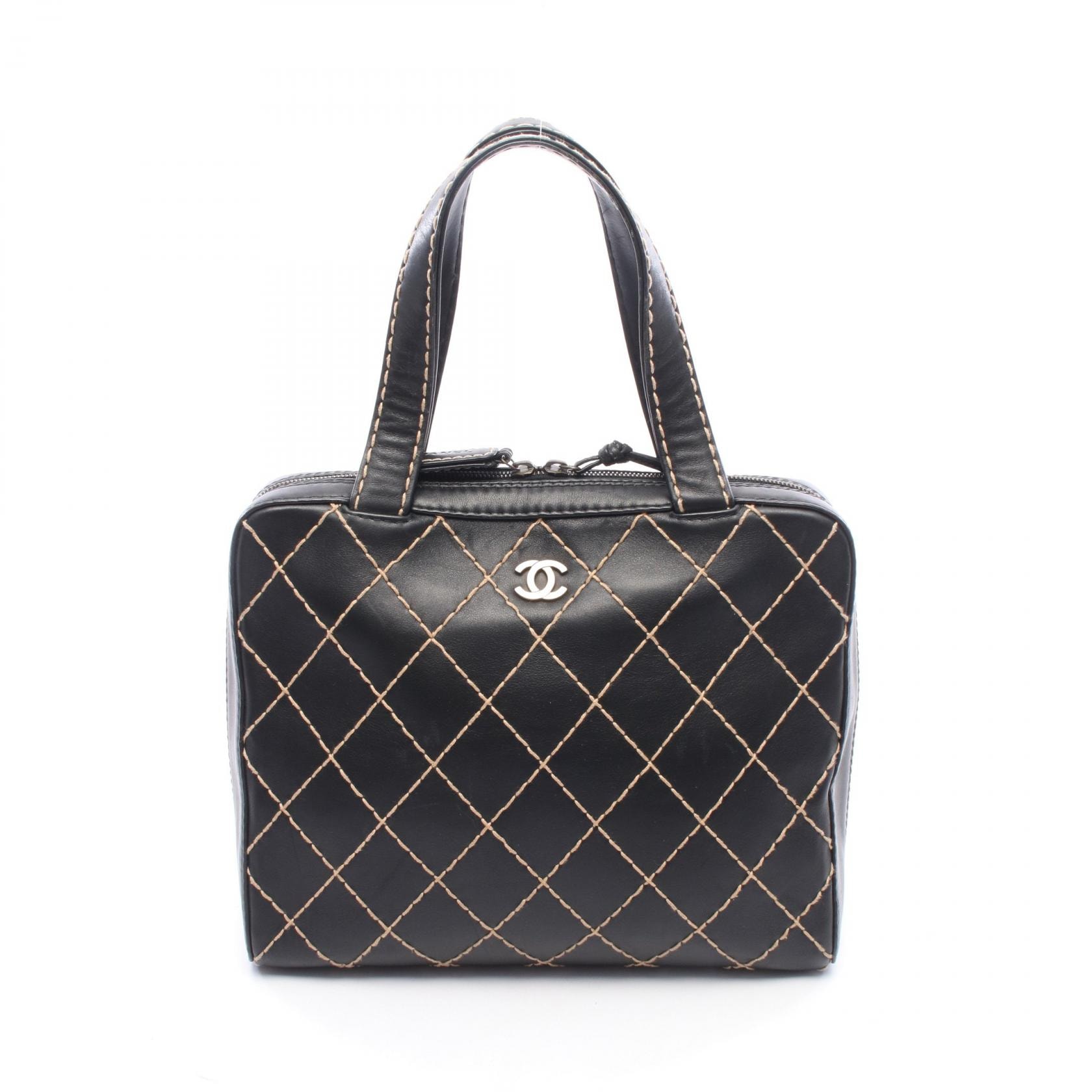 シャネル CHANEL ワイルドステッチ トートバッグ トートバッグ バッグ レザー レディース ブラック系 【中古】