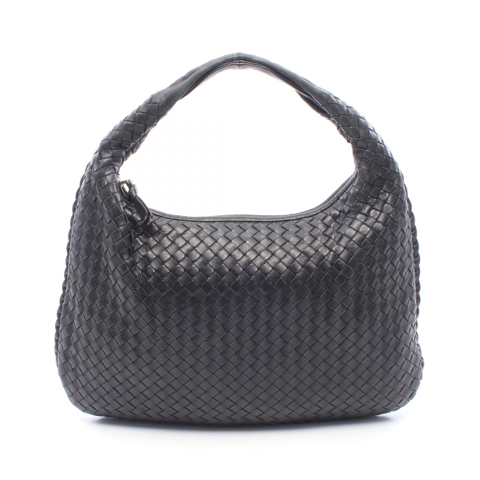 ボッテガヴェネタ BOTTEGA VENETA ヴェネタバッグ イントレチャート ショルダーバッグ バッグ レザー レディース ブラック系 【中古】