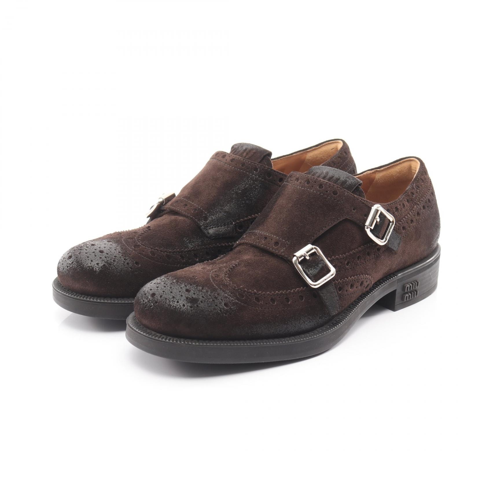 ミュウ ミュウ Miu Miu miu miu × Church's SCAMOSCIATO OLD ドレスシューズ 靴 スウェード レディース ブラウン系 【中古】