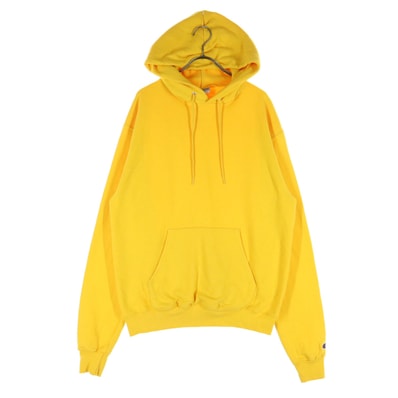 Champion ECO チャンピオンエコ 裏起毛 長袖 スウェットパーカー M イエロー