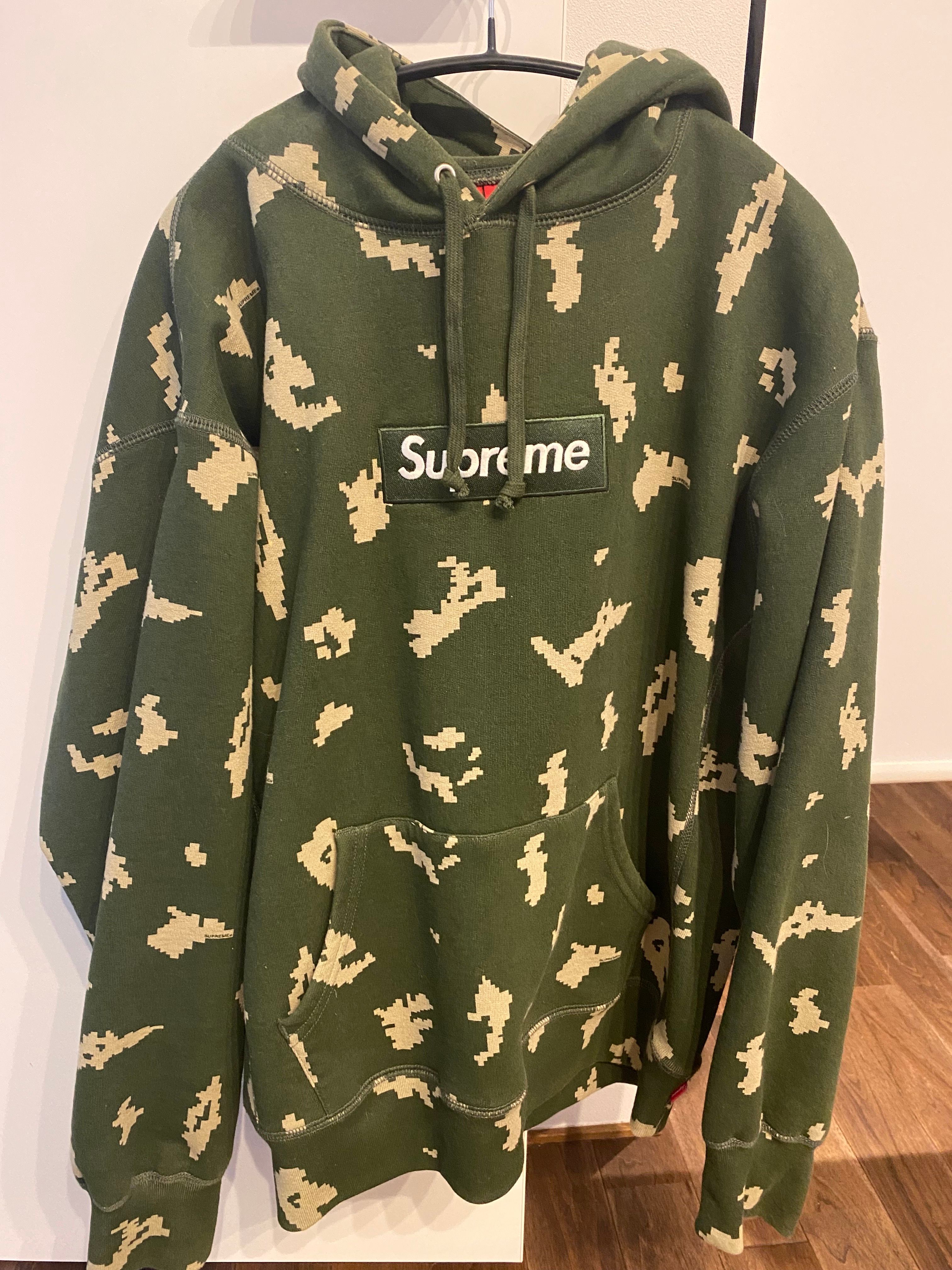 Supreme Box Logo Hooded Sweatshirt "Olive Russian Camo" (21FW)