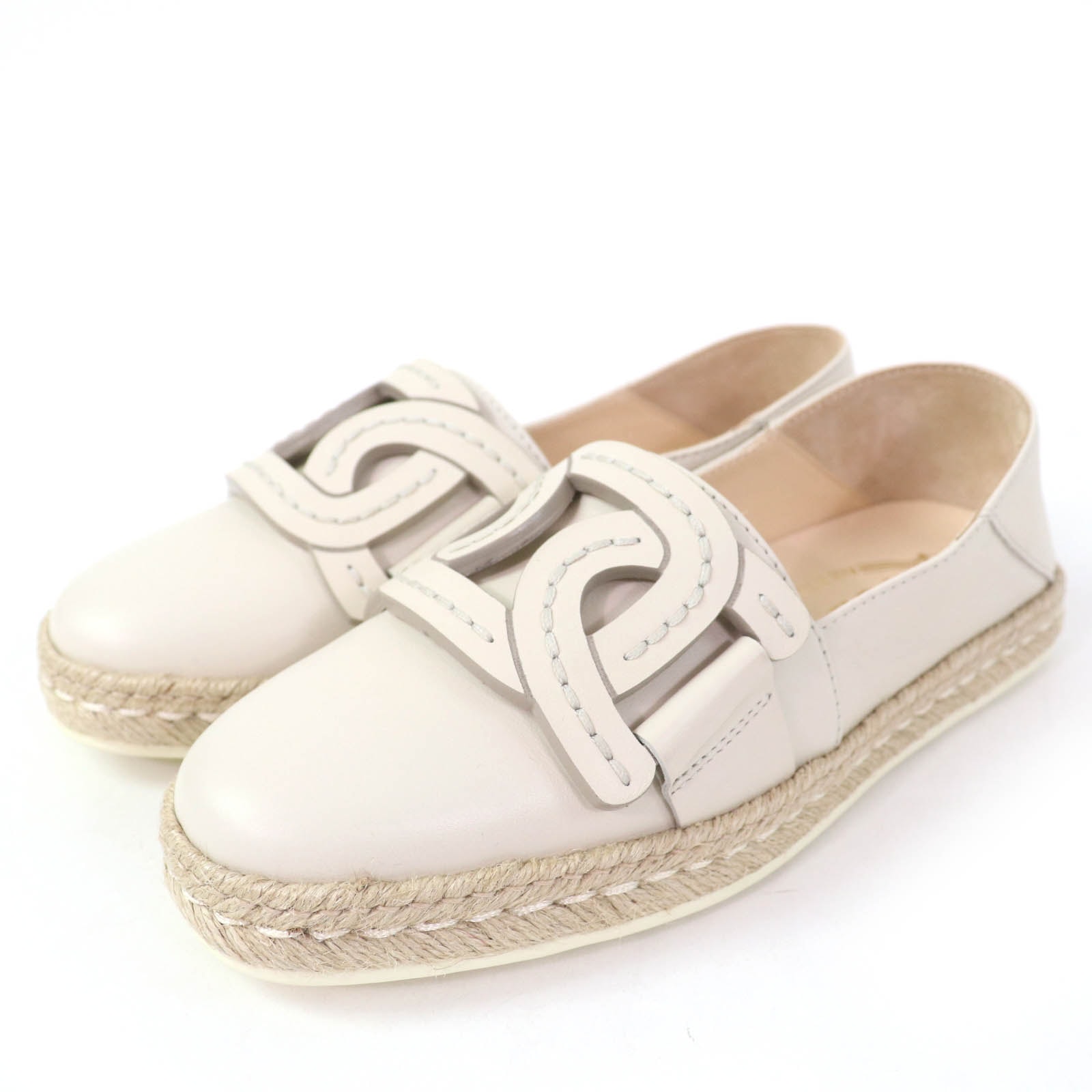 未使用品 トッズ
 スリッポン KATE ケイト アイボリー レディース 34.5