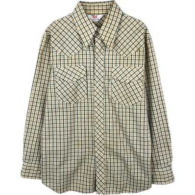 古着 70年代 リーバイス Levi's 長袖 ウエスタンシャツ メンズM相当 ヴィンテージ/eaa666244