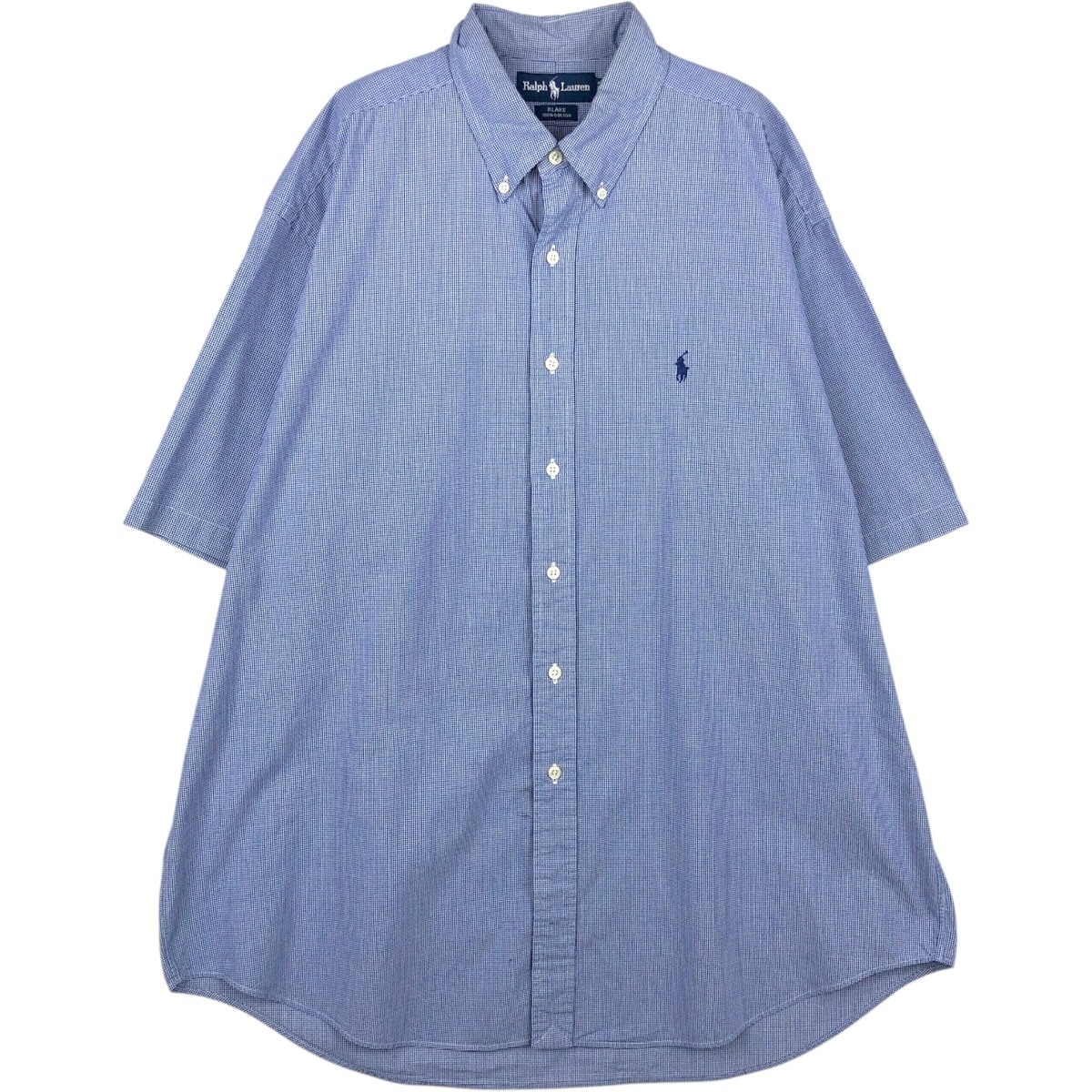 古着 ラルフローレン Ralph Lauren BLAKE 半袖 ボタンダウン チェックシャツ メンズXL相当/eaa653052